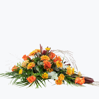 Høstlig bårebukett / dekorasjon - 75 cm