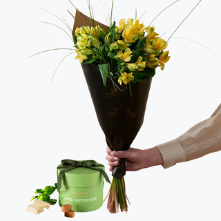 Praktfull - gul med Søte favoritter